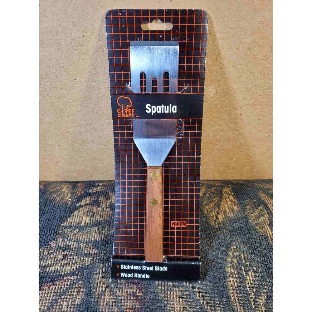 Chef Craft Stainless Steel Spatula with Wood Handle- NEW